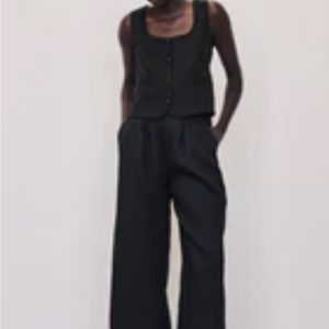 DISSH Black Linen Pant